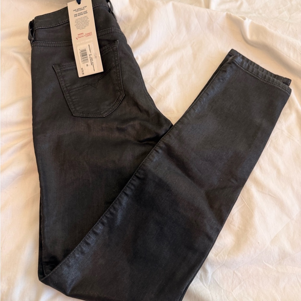 Diesel Women's Doris Black Sweat Jeans Size 26 NWT